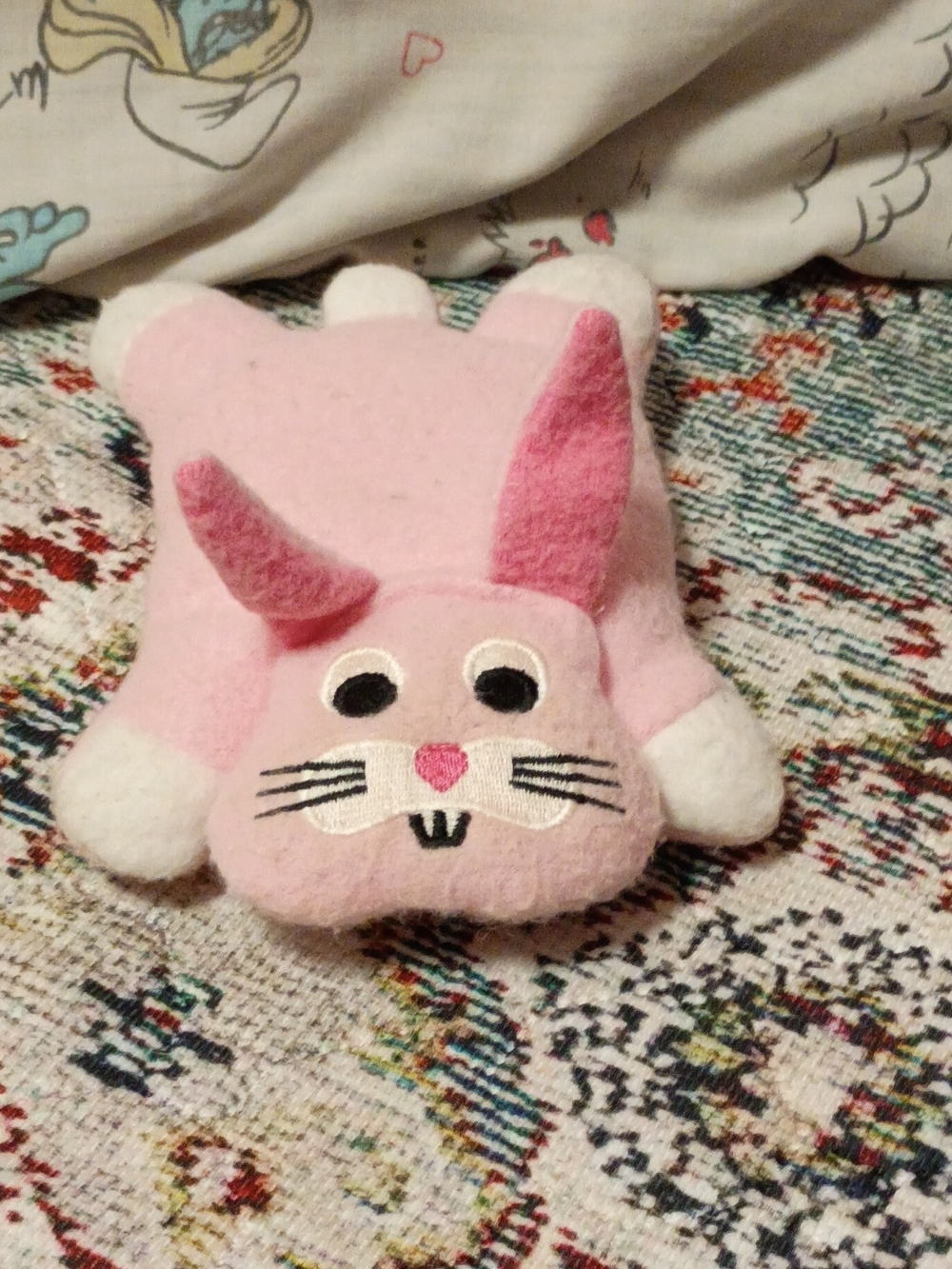Pink Bunny Plush Pillow Toy - Soft Kids Stuffed Animal